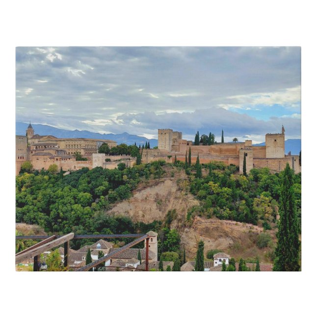 The Alhambra of Granada Spain Faux Canvas Print (Front)