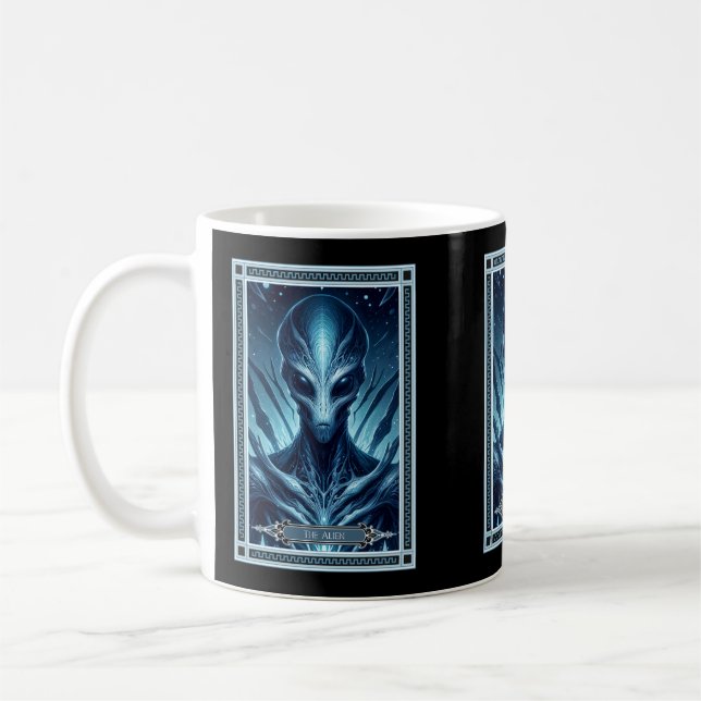 The Alien Tarot Card Coffee Mug (Left)