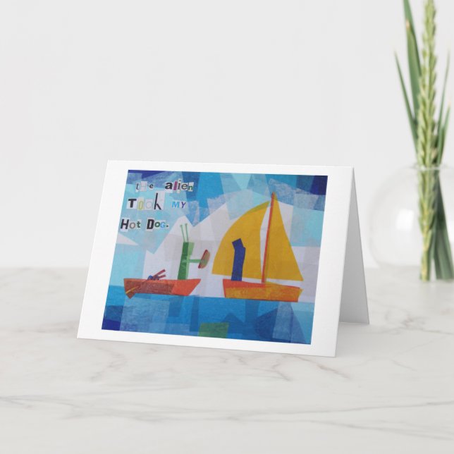 The Alien Took My Hot Dog. Card (Front)