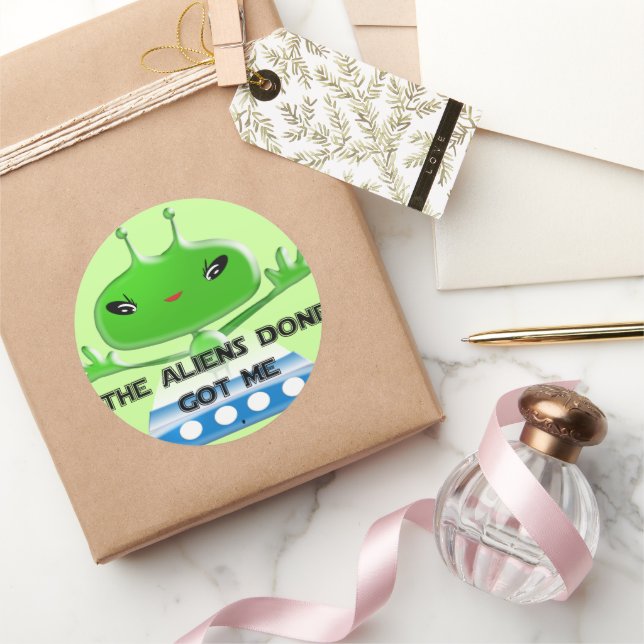 The Aliens Done Got Me Classic Round Sticker (Gifting)