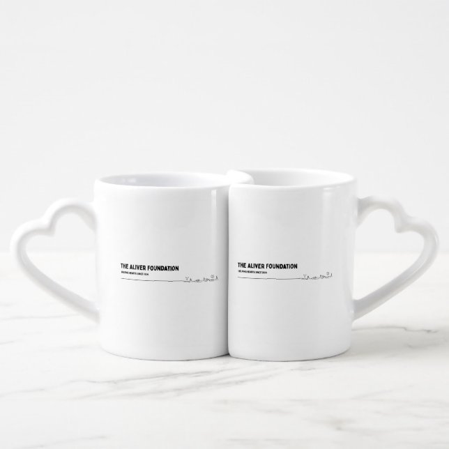 The Aliver Foundation Nesting Heart Mug Set (Front Nesting)