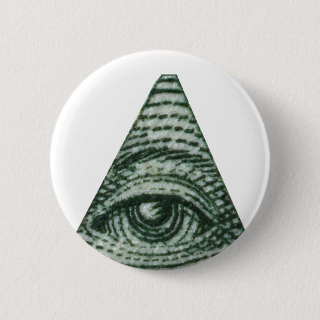 The All Seeing Eye Pinback Button (Front)