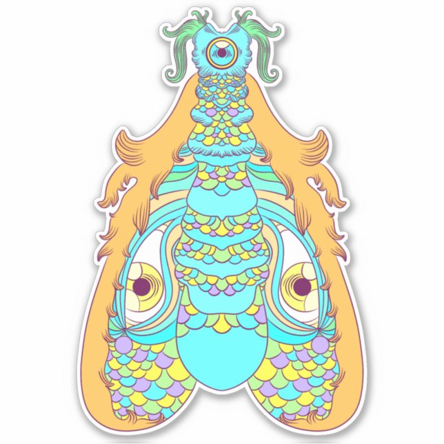 The All Seeing Moth Sticker (Front)