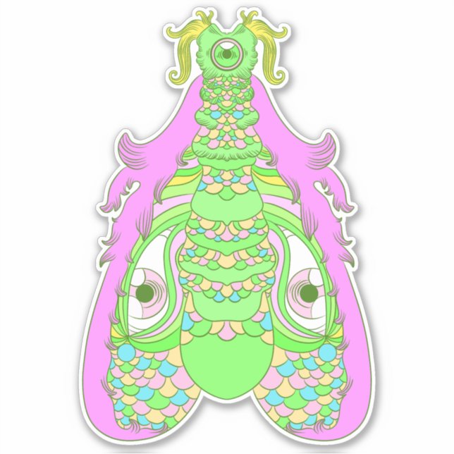 The All Seeing Moth Sticker (Front)