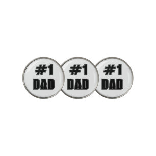 The All-Star Number 1 DAD Varsity Font Golf Ball Marker