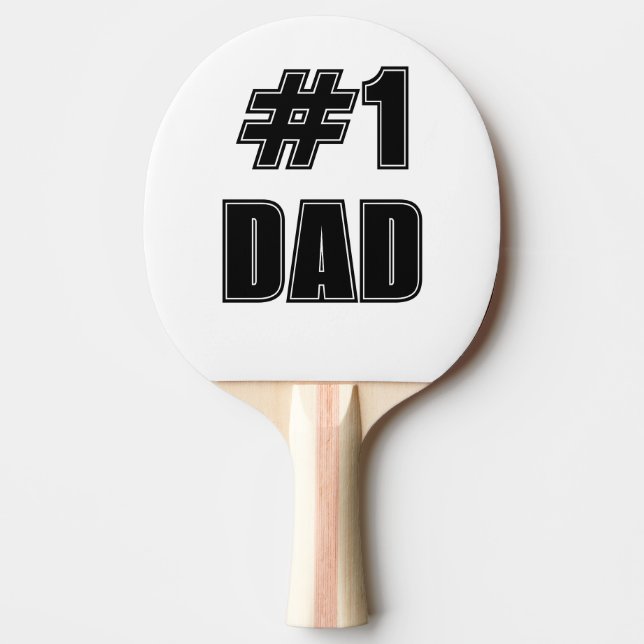 The All-Star Number 1 DAD Varsity Font Ping Pong Paddle (Front)