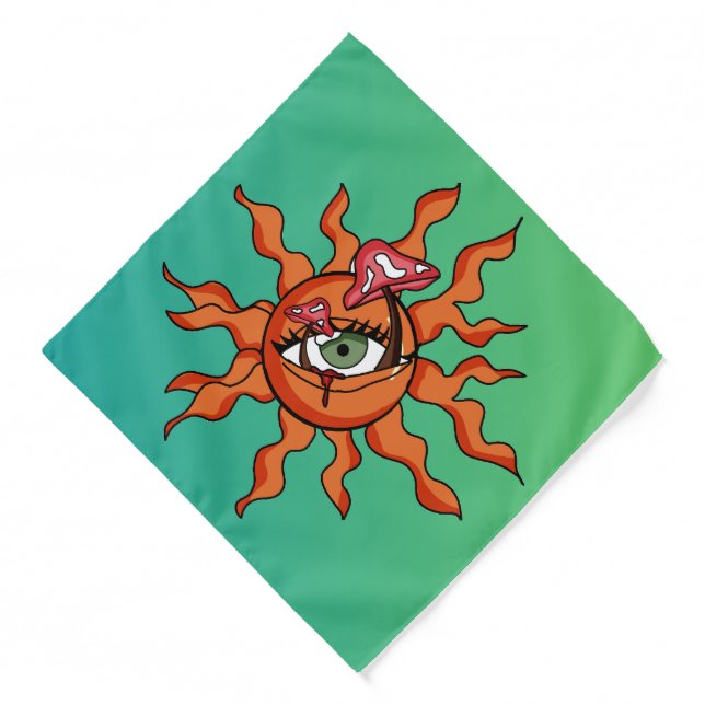The All Sun-Seeing Mushroom Rays Bandana (Front)