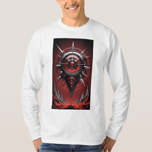 The Allure of Red Exploring Compass Art T_Shirt