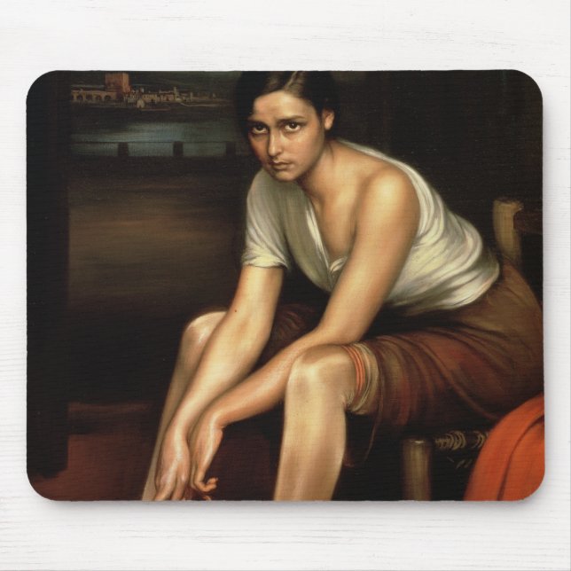 The Alluring Young Girl Mouse Pad (Front)