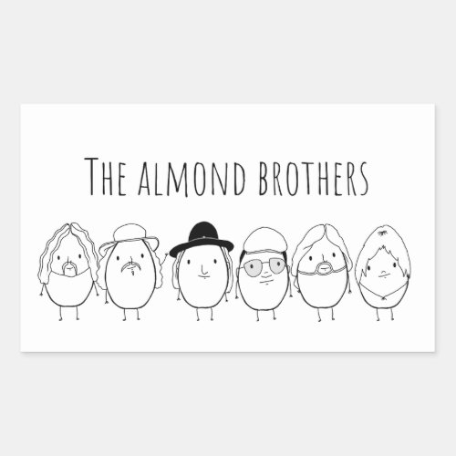 The Almond Brothers Rectangular Sticker