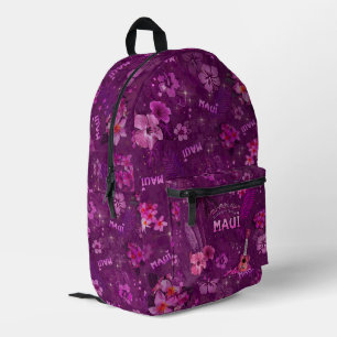 The Aloha Spirit is calling me back to Maui Printed Backpack