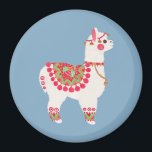 The Alpaca Magnet<br><div class="desc">Alpaca is animal which its appearence like small llama. Alpaca can found in South American. If llama is used for carrying burden, alpaca is bred for its fiber. The Alpaca illustration is painted by watercolor and edited in photoshop.</div>