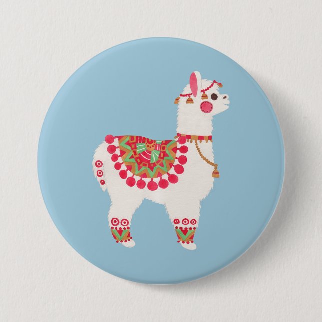 The Alpaca Pinback Button (Front)