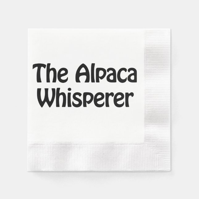 the alpaca whisperer paper napkins (Front)