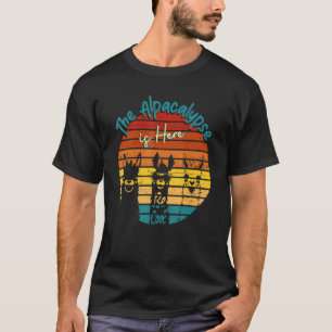 The Alpacalypse Is Here  Animal Vintage Alpaca Say T-Shirt