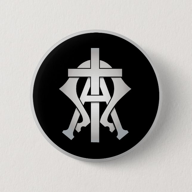 The Alpha & The Omega Pinback Button (Front)