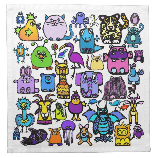 "the alphabet book" napkin 12x12 (Front)