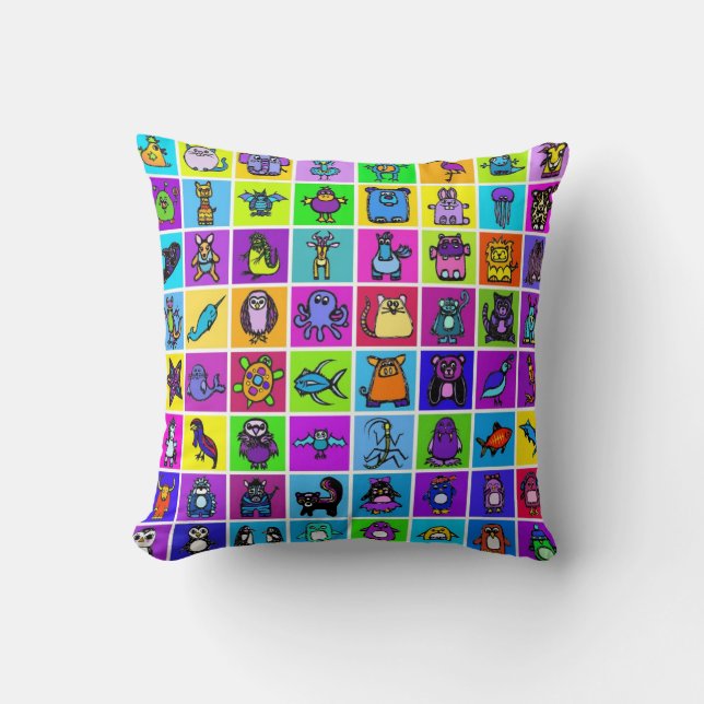 "the alphabet book" & penguins pillow - squares (Front)