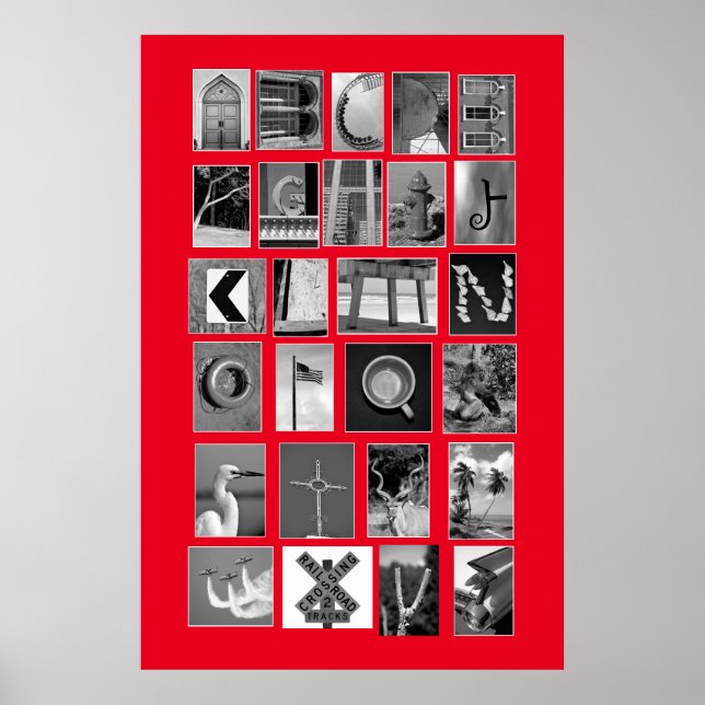 The Alphabet showing picture letters Poster (Front)