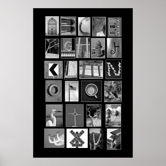 The Alphabet showing picture letters Poster (Front)