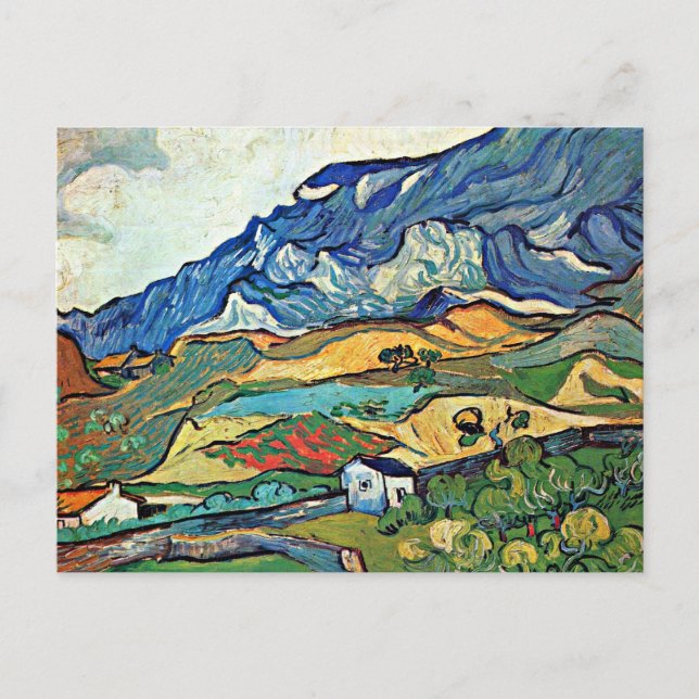 The Alpilles Mountain Landscape by Van Gogh Postcard (Front)