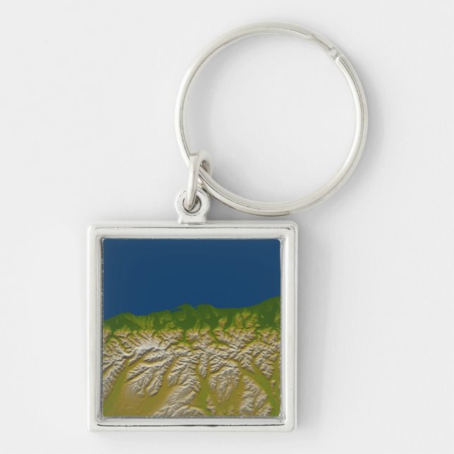 The Alpine fault along the west coast Keychain (Front)