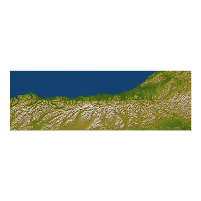 The Alpine fault along the west coast Photo Print (Front)