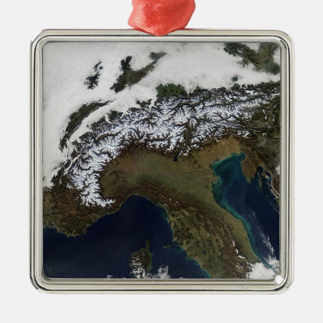 The Alps 4 Metal Ornament (Front)