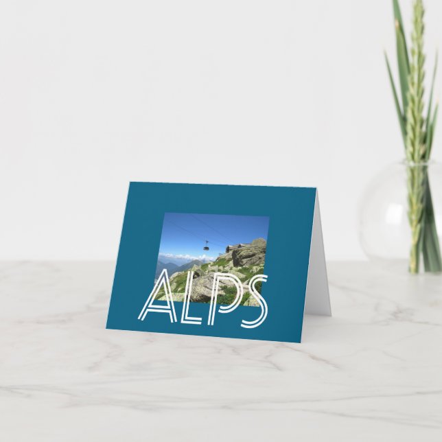 The Alps Letterpress Thank You Card (Front)