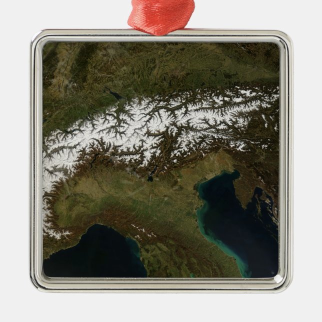 The Alps Metal Ornament (Front)