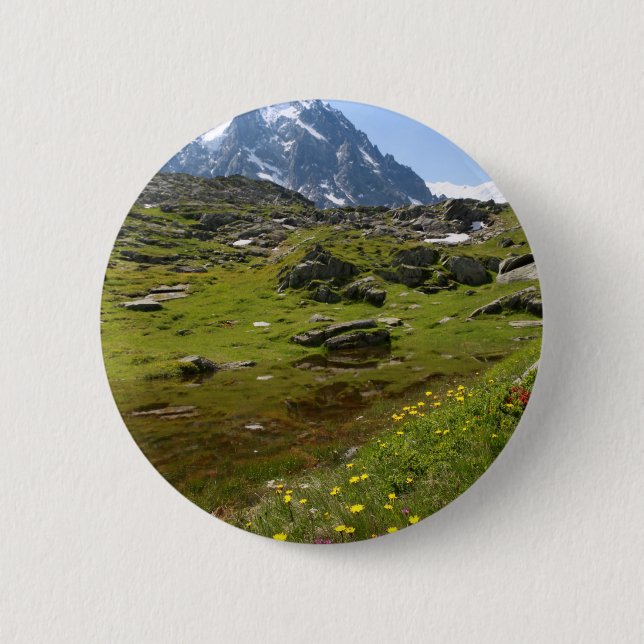 The Alps mountain range - Stunning! Pinback Button (Front)