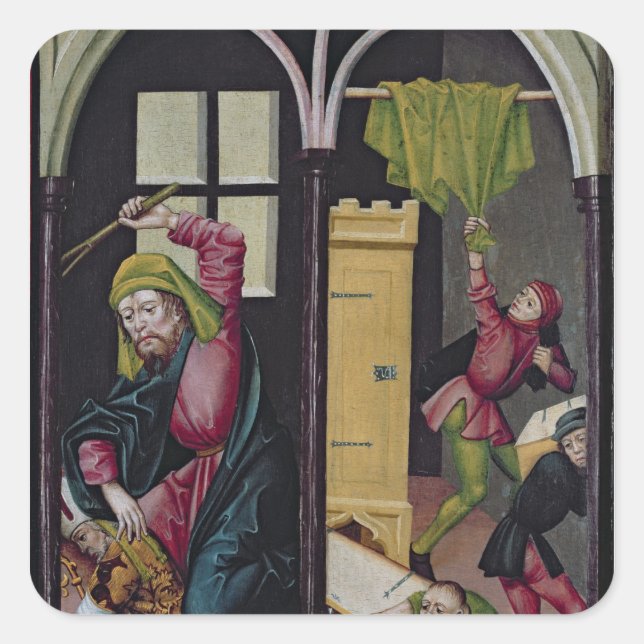 The Altarpiece of St. Nicholas Square Sticker (Front)