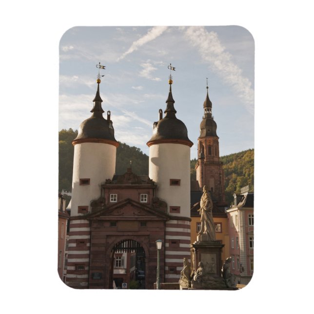 The Alte Brucke in Old Town, Heidelberg, Germany Magnet (Vertical)