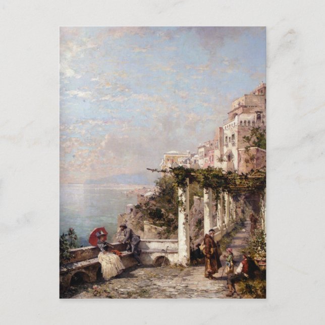 The Amalfi Coast by Franz Richard Unterberger Postcard (Front)