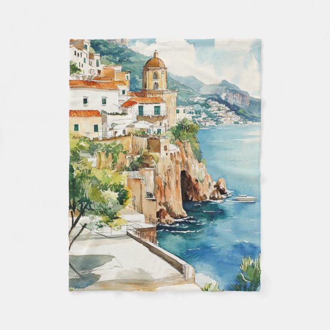 The Amalfi Coast, Italy Fleece Blanket (Front)