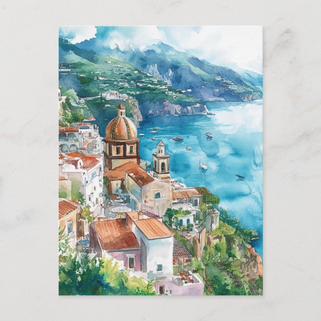 The Amalfi Coast, Italy Postcard (Front)