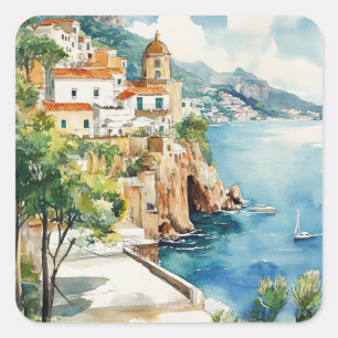 The Amalfi Coast, Italy Square Sticker