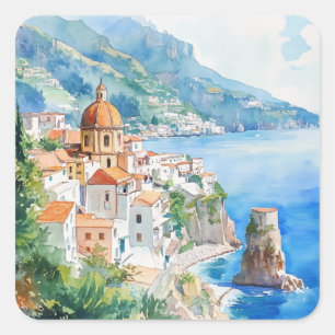 The Amalfi Coast, Italy Square Sticker