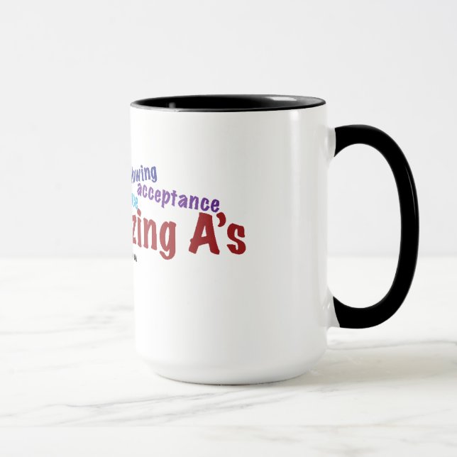 'The Amazing A's' mug. Mug (Right)