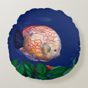 The amazing fish round pillow