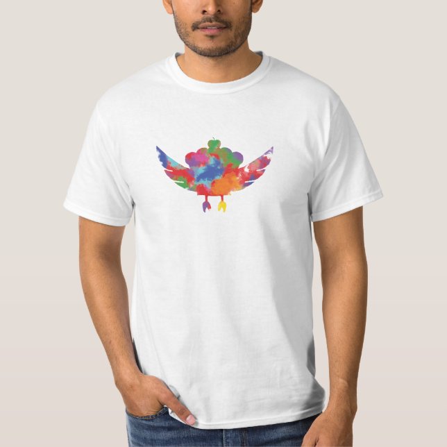 The Amazing Flying Cupcake RAINBOW T-Shirt (Front)