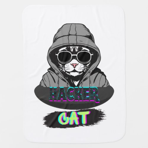 The amazing  hacker cat  baby blanket