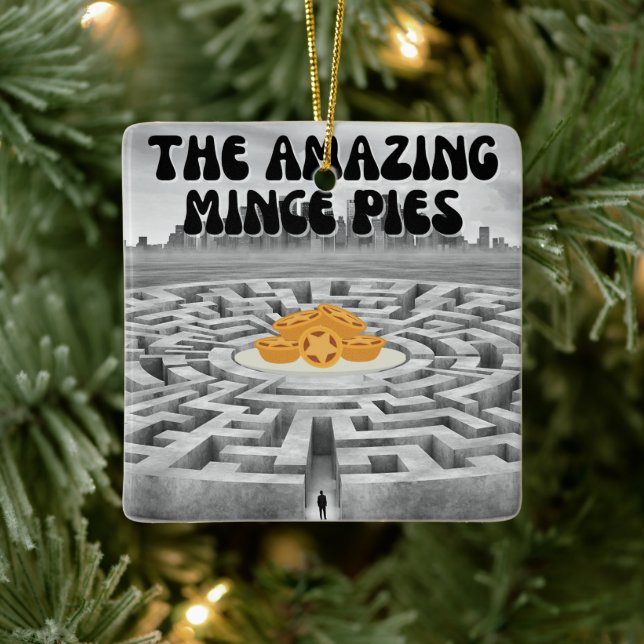 The Amazing Mince Pies Ceramic Ornament (Tree)