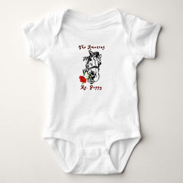 THE AMAZING MR. POPPY  BABY BODYSUIT (Front)