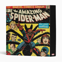 Classic Spider-Man Comic Book Pattern 3 Ring Binder