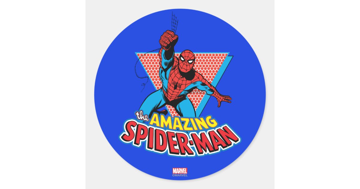 The Amazing Spider Man Graphic Classic Round Sticker Zazzle Com