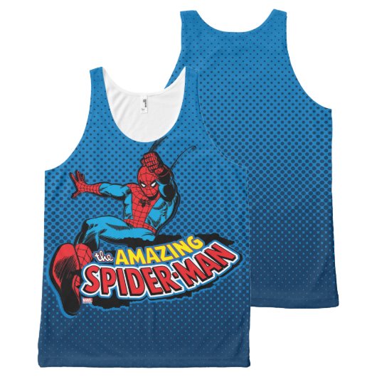 The Amazing Spider-Man Logo All-Over-Print Tank Top (Front and Back)