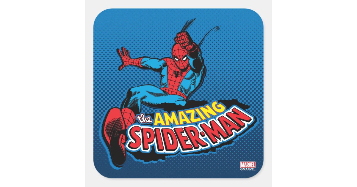 The Amazing Spider-Man Logo Square Sticker