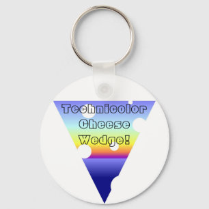 The Amazing Technicolor Cheese Wedge! Keychain