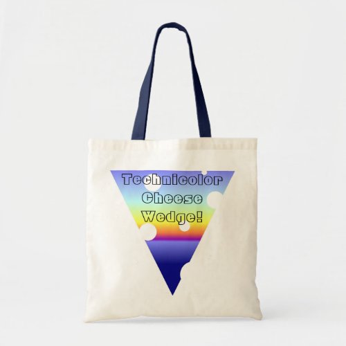 The Amazing Technicolor Cheese Wedge Tote Bag